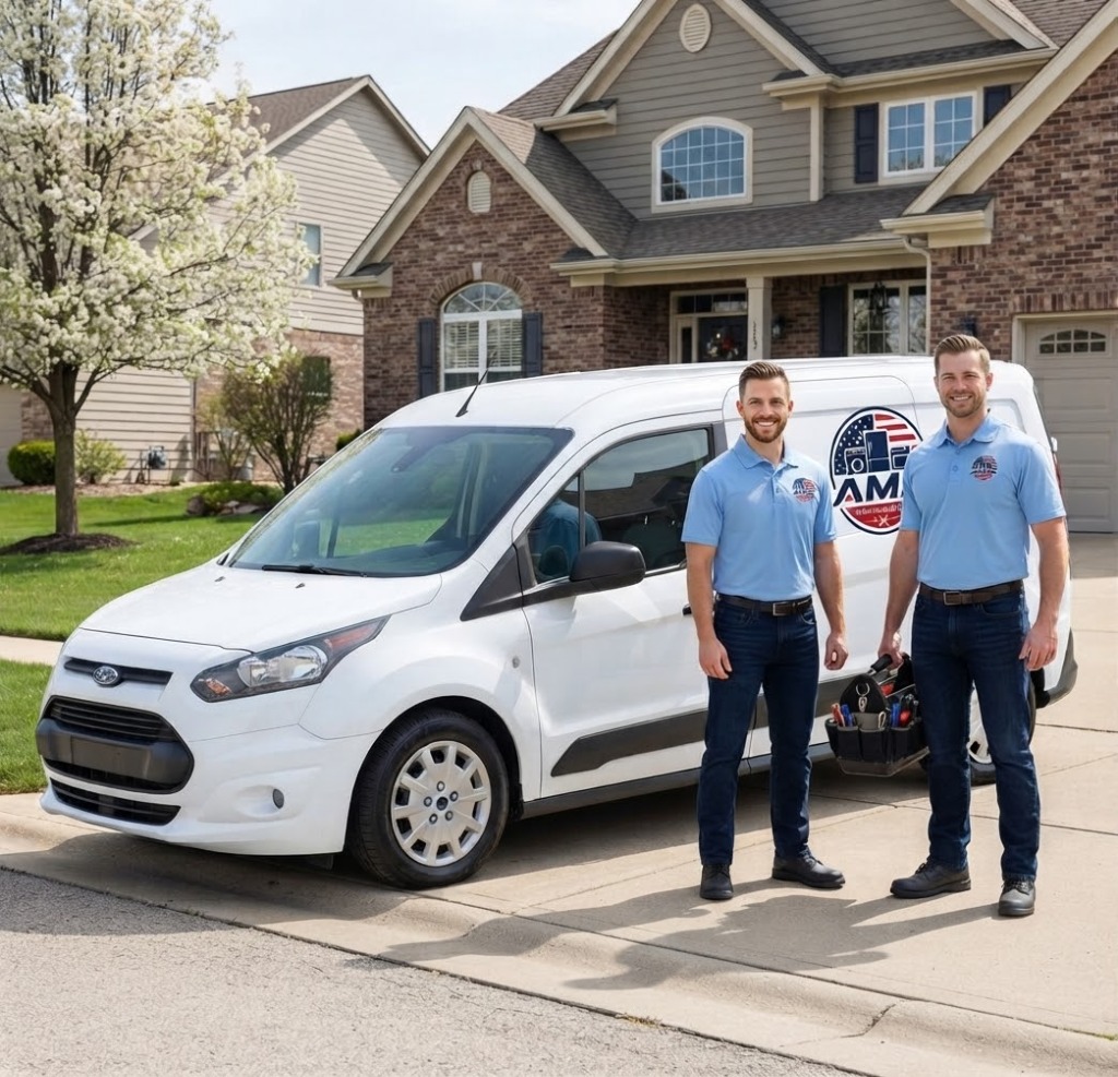 A.M.S. Certified Service Vans & Team
